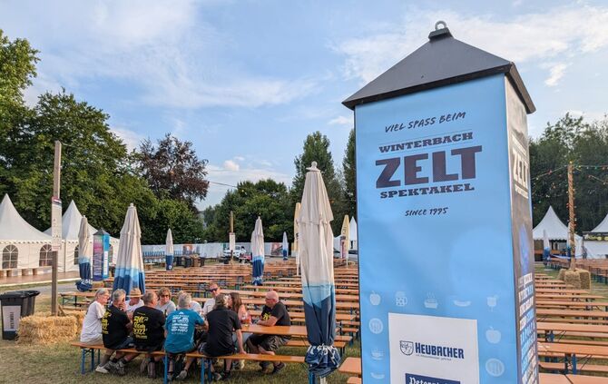 Die Ruhe vor dem nächsten Sturm: Ein sonniger Sonntag wartet ab 11 Uhr auf alle Freunde des Winterbacher Zeltspektakels.