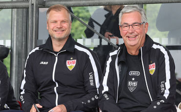 Sportvorstand Fabian Wohlgemuth (links) und Präsident Dietmar Allgaier führen vertrauensvolle Gespräche über eine Vertragsverlän