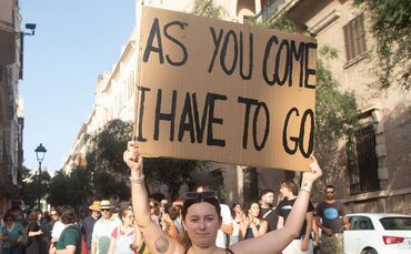 Protest gegen Massentourismus auf Mallorca