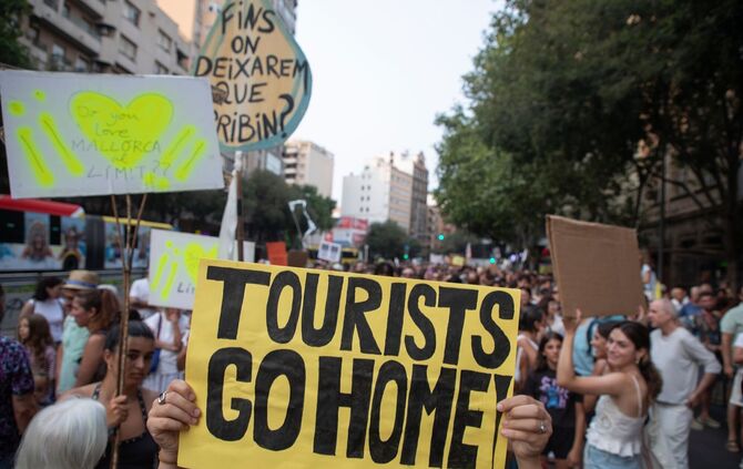 Protest gegen Massentourismus auf Mallorca
