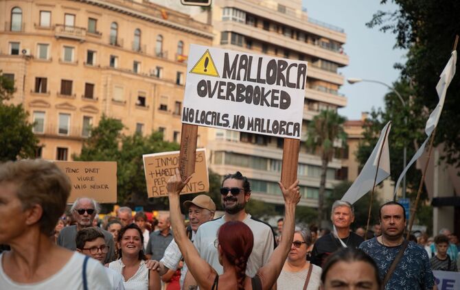 Protest gegen Massentourismus auf Mallorca
