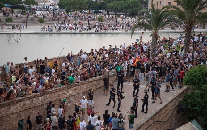 Protest gegen Massentourismus auf Mallorca