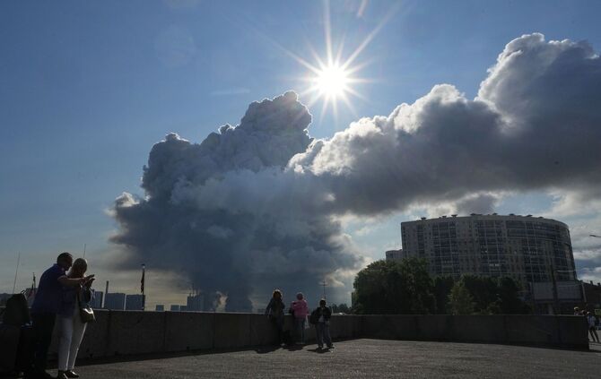 Ukraine-Krieg - Drohnenangriff auf St. Petersburg