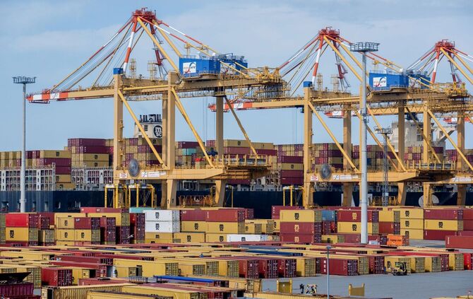 Containerterminal in Bremerhaven