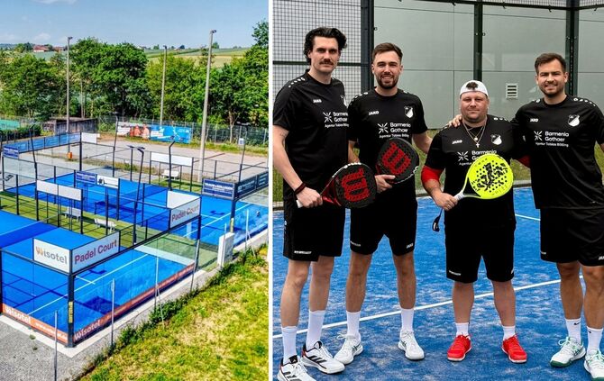 Der SV Hertmannsweiler hat seit knapp einem Jahr zwei neue Padel-Courts – die Mitglieder freut es.