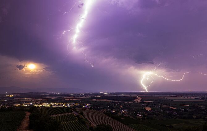 Gewitter über der Rheinebene