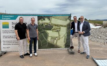 Von links: Kevin Latzel (Bürgermeister Remshalden), Thomas Meier (1. Betriebsleiter der Stadtwerke Weinstadt), Richard Sigel (La