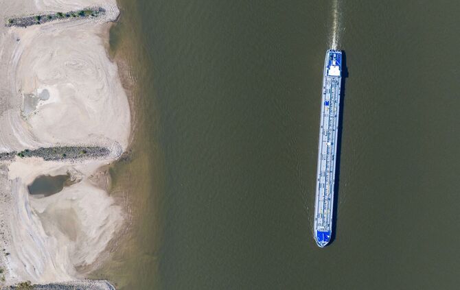 Niedrigwasser im Rhein
