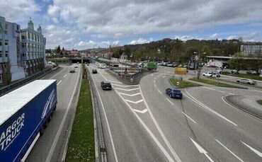 Großer Umweg: Die B 29 ist am Samstag (8. August) in Schwäbisch Gmünd voll gesperrt. Der Verkehr in Richtung Aalen (linke Fahrsp