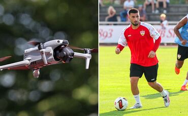 Die VfB-Drohne hat Deniz Undav im Trainingslager ständig im Blick.