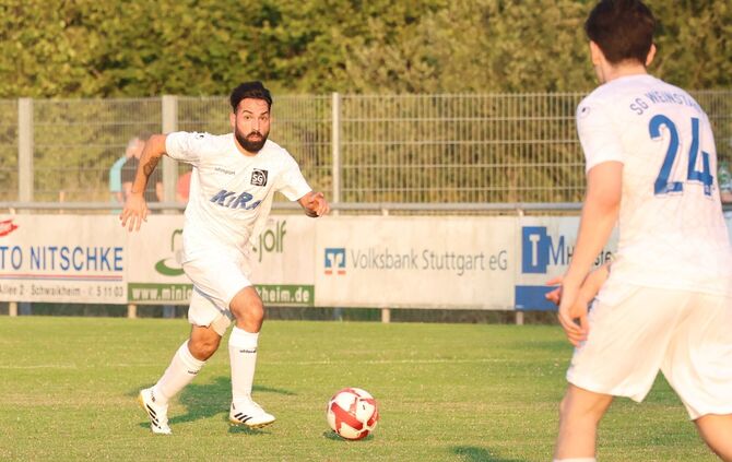 Blick voraus: Die SG Weinstadt (am Ball Kevin Chiappetta) geht in ihre dritte Landesliga-Saison am Stück.