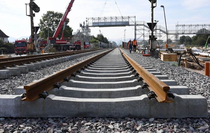 Baustelle Rheintalbahn bei Rastatt