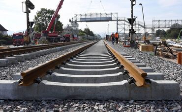 Baustelle Rheintalbahn bei Rastatt