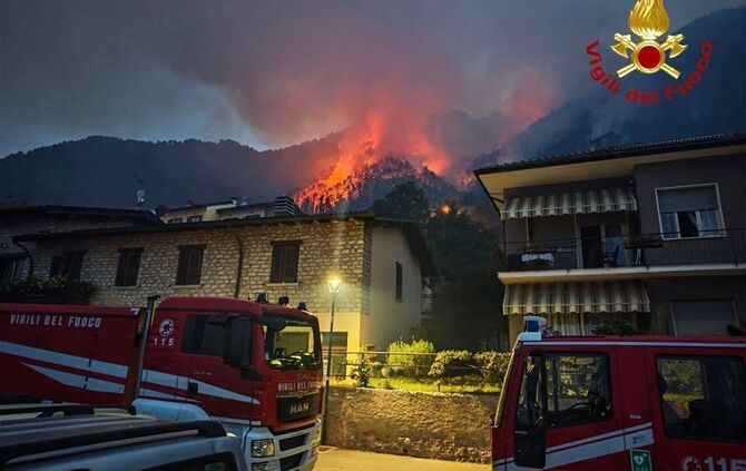 Waldbrand am Gardasee