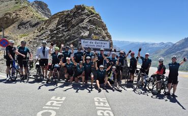 Am Gipfel: Die Welzheimer Radler in den französischen Alpen.