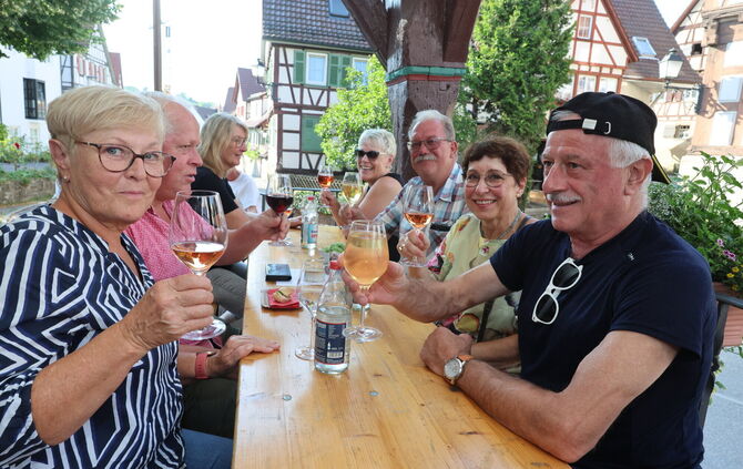 Gemütliches Beisammensein  in schöner Umgebung.