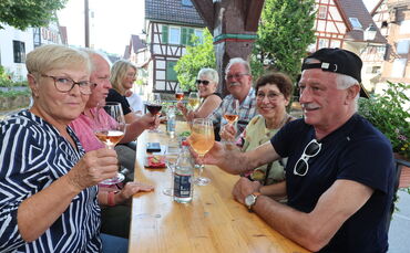 Gemütliches Beisammensein  in schöner Umgebung.
