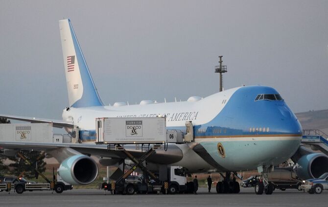 US-Präsident Trump in der Air Force One