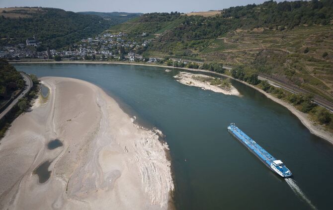 Niedrigwasser am Rhein