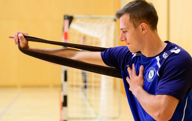 Gut viereinhalb Monate sind seit dem Kreuzbandriss vergangen, nun arbeitet Marco Mengon (26) am Comeback im Trikot des TVB Stutt