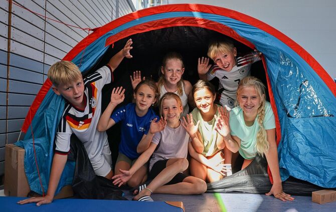 Kinder bei der Standranderholung in Weiler: Sie haben in den ersten zehn Tagen der Sommerferien viel Spaß.