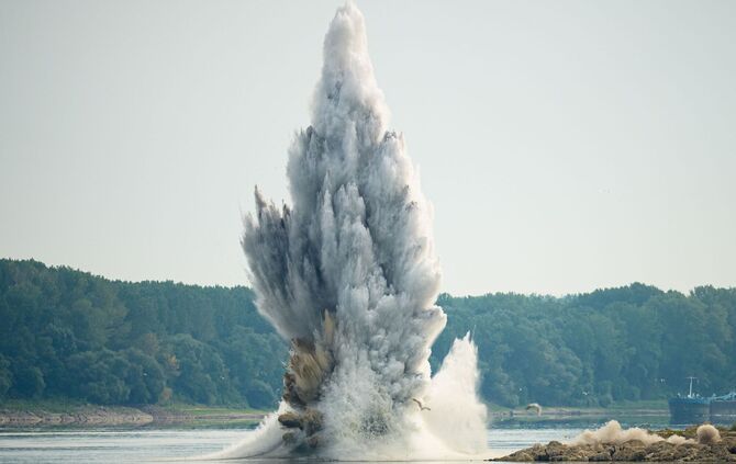 Niedrigwasser der Donau in Rumänien
