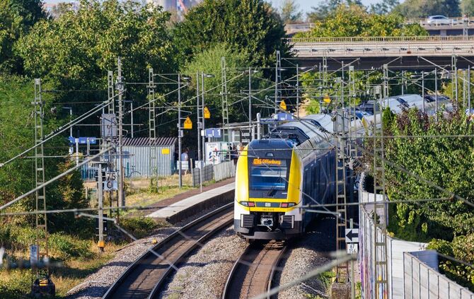 Vor Sperrung auf der Rheintalstrecke