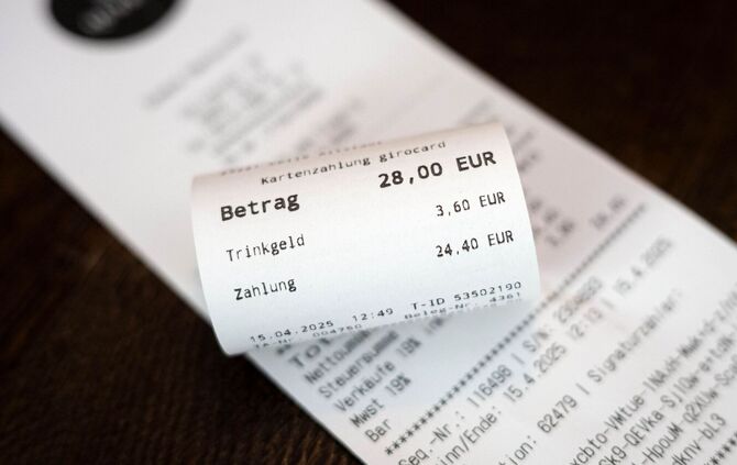 Rechnung in einem Restaurant