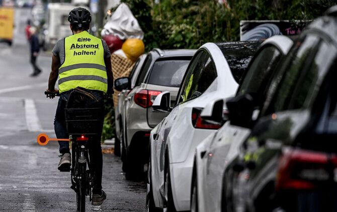 Radfahrer im Straßenverkehr