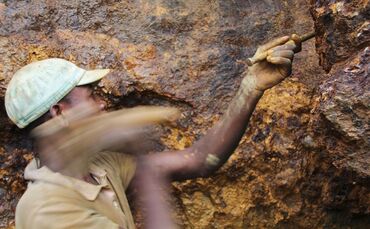 Arbeiter in Mine im Kongo