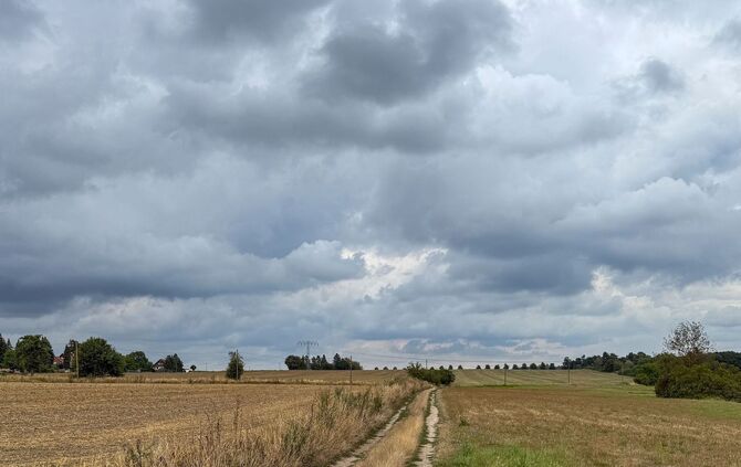 Regenwolken über Sachsen