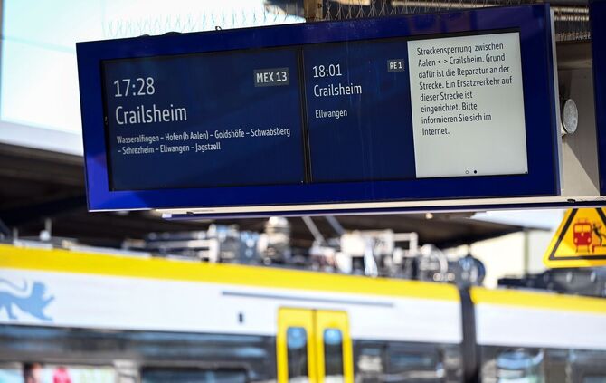Hitzeschaden legt Bahnstrecke Crailsheim-Aalen lahm