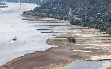 Niedrigwasser auf dem Rhein