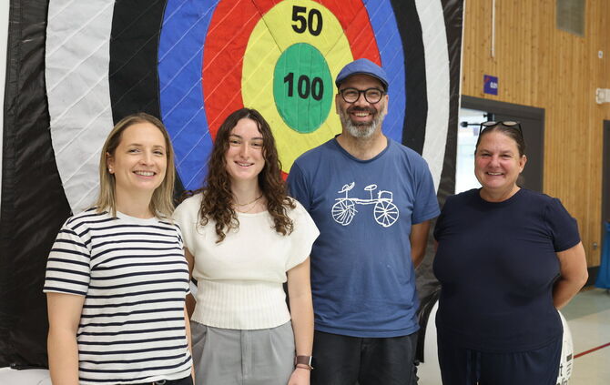 Das Team hinter der Stadtranderholung (v.l.n.r.): Peggy Dieterich, Amy Hummitzsch, Alexander Vetter und Angela Schumann.