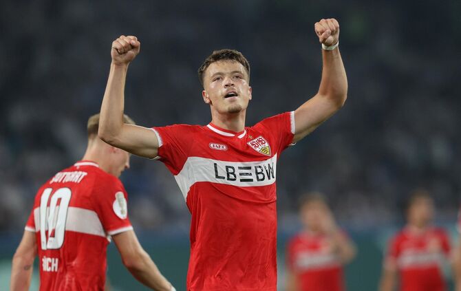 VfB-Neuzugang Dzenen Pejcinovic erzielte am Freitagabend in Rostock drei Tore.