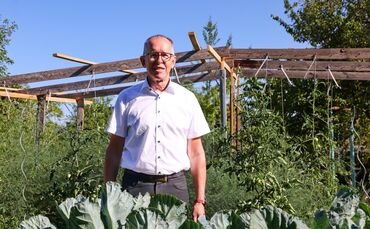 Beim Gemüseanbau findet Hermann Giesser, Chef der gleichnamigen Messerfabrik in Winnenden, seinen Ausgleich zum stressigen Allta
