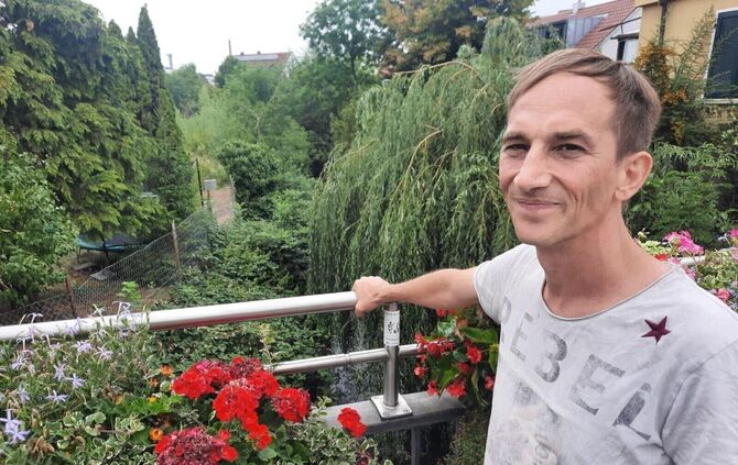Daniel Baier am Buchenbach in Winnenden.
