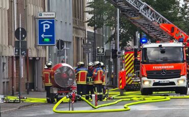 Brand in Parkhaus in Karlsruher Innenstadt