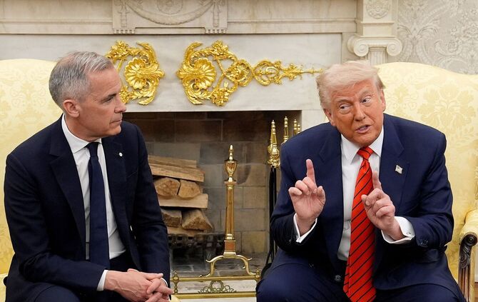 Kanadas Premierminister Mark Carney trifft US-Präsident Trump