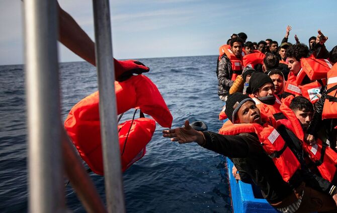 Flüchtlinge auf dem Mittelmeer