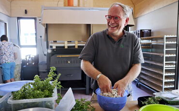 Dr. Robert Boehm im Backhäusle Birkmannsweiler.