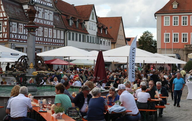 Wein und leckeres Essen gibt es bei den Schorndorfer Weintagen. (Archivfoto)
