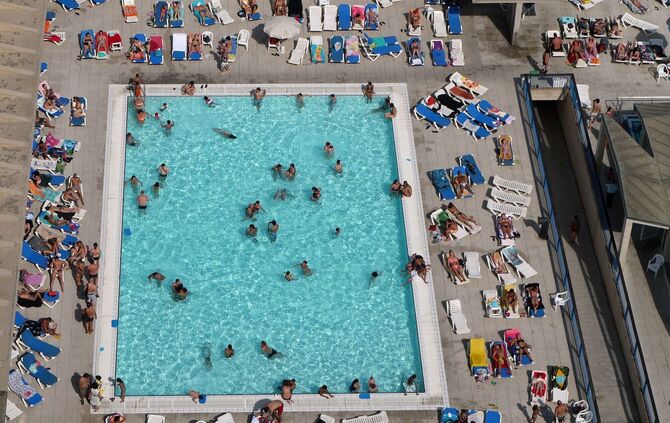 Freibad am Stadtstrand in Barcelona