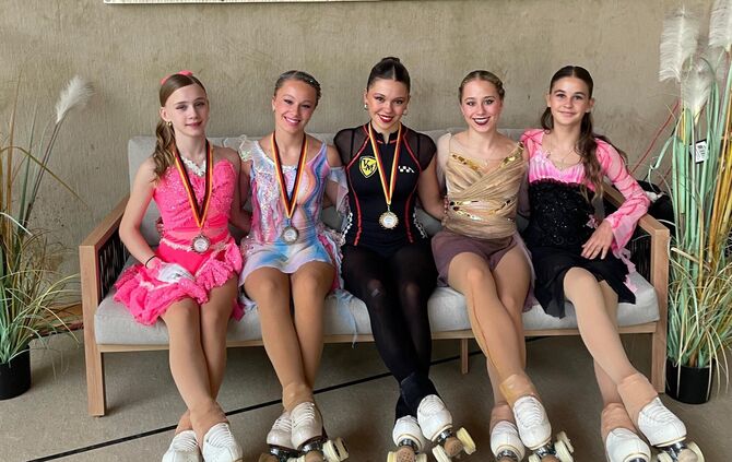 Das Team der SV Winnenden (von links nach rechts): Angeliki Kalkani, Amelie Fiorina Felchle, Valentina Markakis, Lilly Florentin