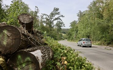 Die Klinglestalstraße von Neustadt nach Kleinhegnach am 27. August.