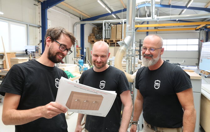 Für Malte Eberle (links) und sein Team war der Auftrag der Staufer-Festspiele etwas Besonderes.