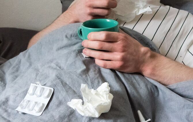 Krank im Bett