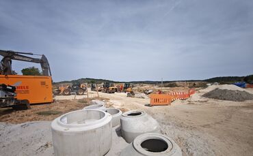 Hohrain-Gländ ist im Zeitplan, die Erschließung des Neubaugebiets soll diesen Herbst fertig werden.