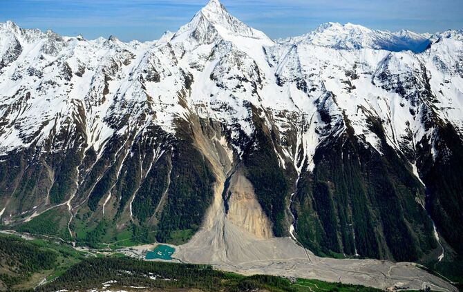 Felssturz und Gletscherabbruch im Lötschental