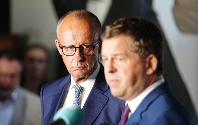 Wahlkampf der CDU Sachsen-Anhalt mit Bundeskanzler Merz